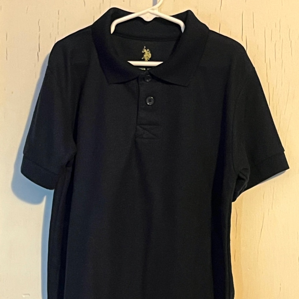 Navy blue kids school uniform polo